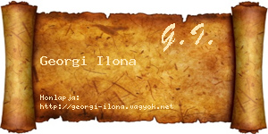 Georgi Ilona névjegykártya